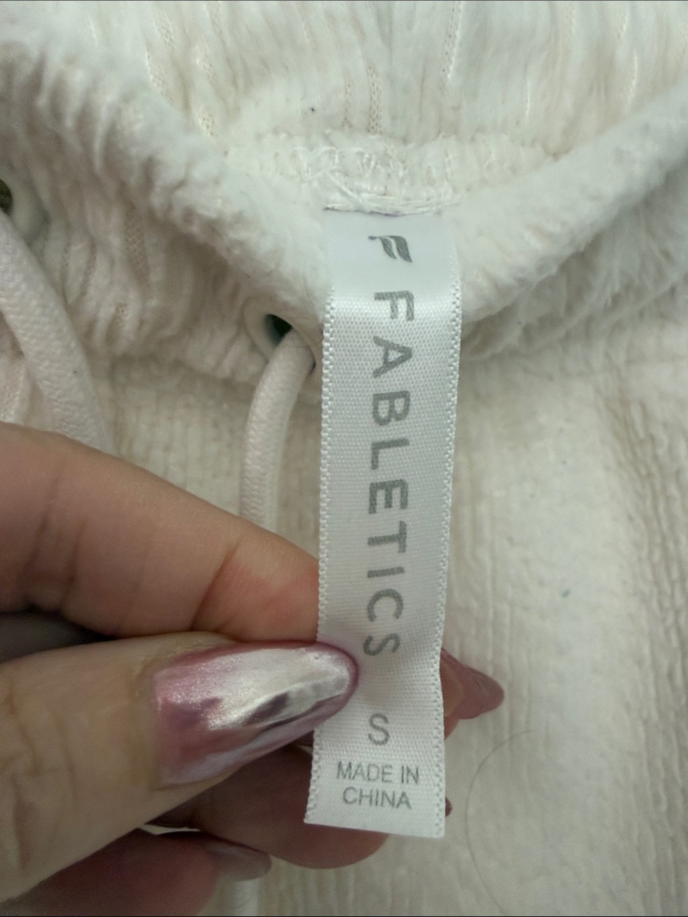 FABLETICS Ribbed Fuzzy Tracksuit Hoodie Jogger Set Ivory Size Small - Picture 6 of 13